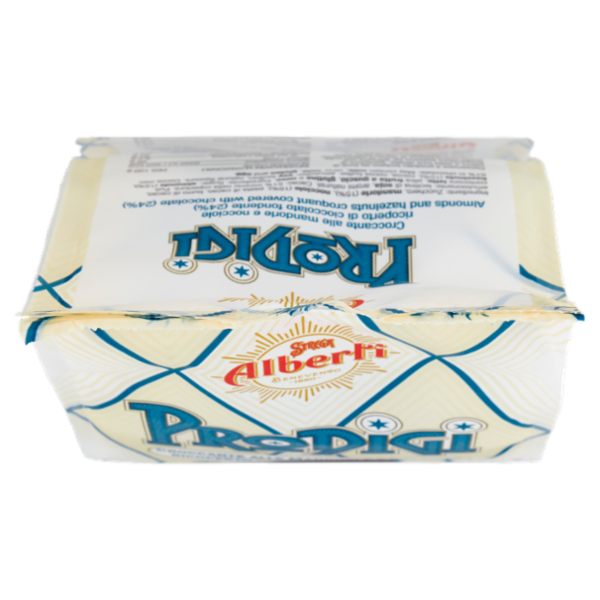 Strega Alberti Prodigi Croccante alle Mandorle e Nocciole Ricoperto di Cioccolato Fondente 150 g