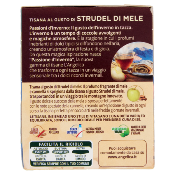 L'Angelica Passioni d'inverno al Gusto di Strudel di Mele 15 Filtri 27 g