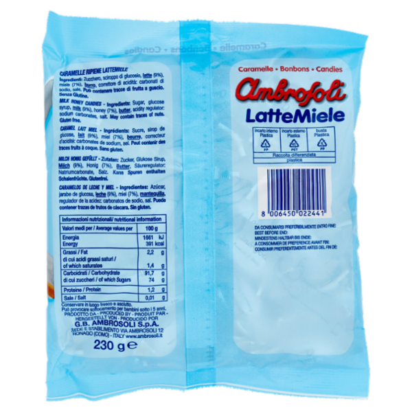 Ambrosoli Caramelle Latte Miele 230 g