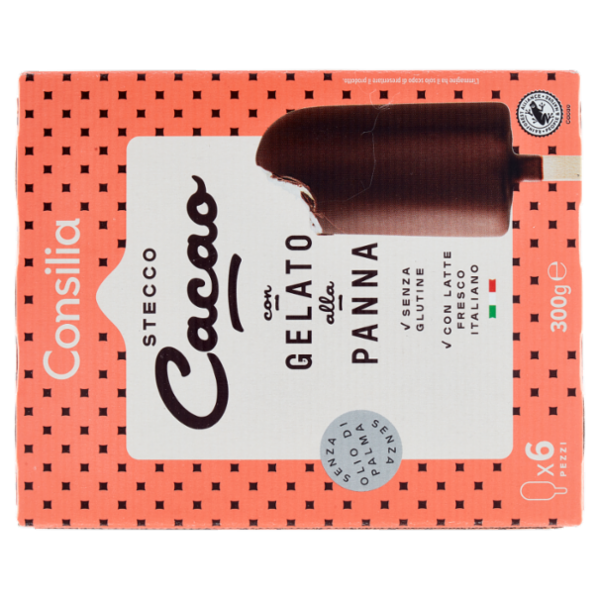 Consilia 6 Gelati Ricoperti al Cacao 300 g