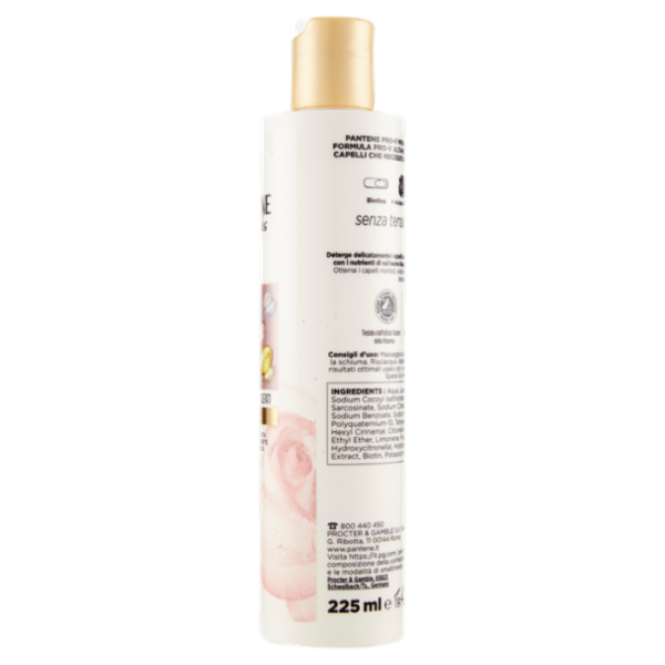 Pantene Shampoo Miracles Spessi & Voluminosi con Biotina + Acqua di Rosa 225 ml