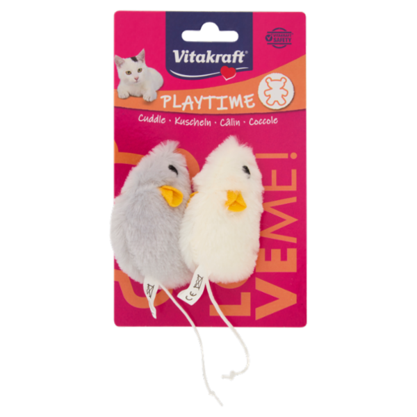 Vitakraft Playtime Topolini in peluche 2 pz