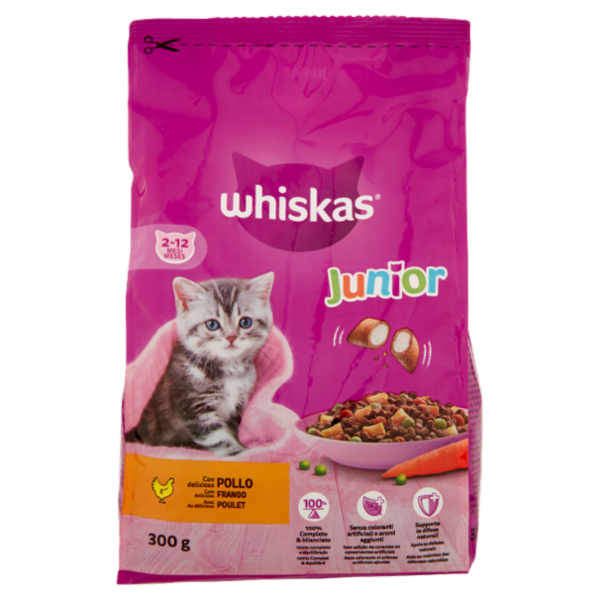 Whiskas Junior Crocchette con delizioso Pollo 300 g