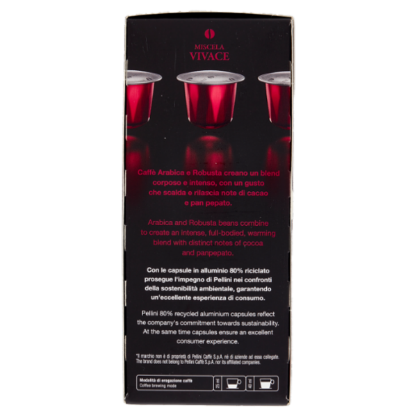 Pellini Miscela Vivace Compatibili Nespresso* 50 Capsule 275 g