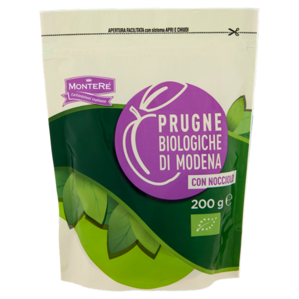 MonteRé Prugne Biologiche di Modena con Nocciolo 200 g
