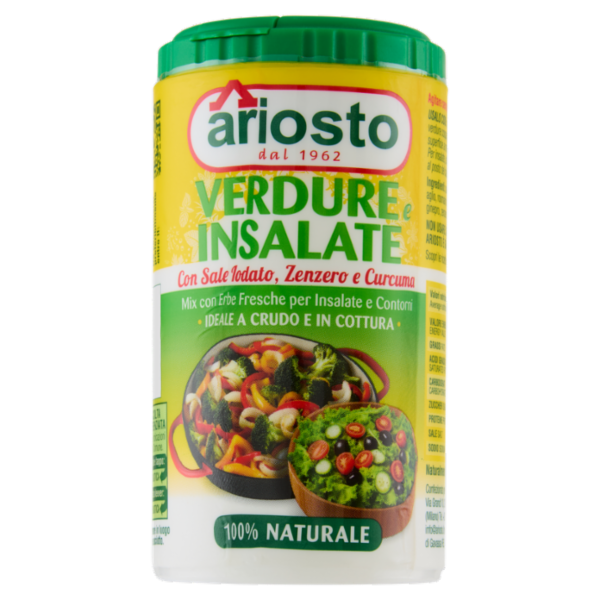 ariosto Verdure e Insalate con Sale Iodato, Zenzero e Curcuma 80 g
