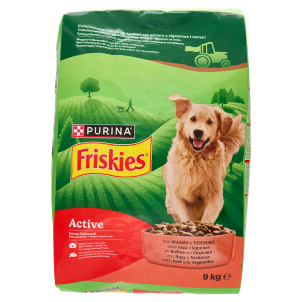 PURINA FRISKIES Active Manzo e Verdure 9kg