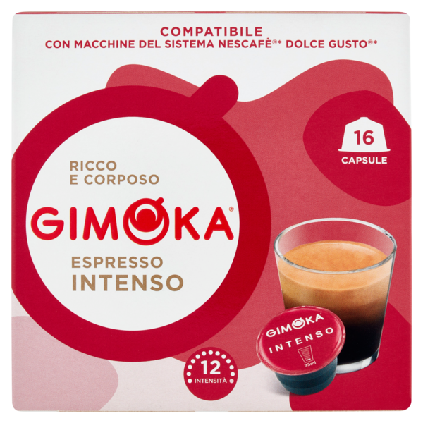 Gimoka Espresso Intenso Compatibile Nescafè* Dolce Gusto* 16 Capsule 112 g