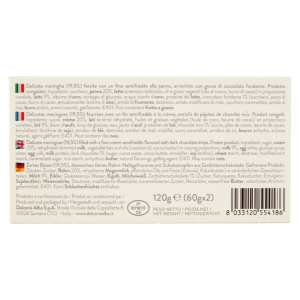 Dolcerialba Quadrotto Meringata 2 x 60 g