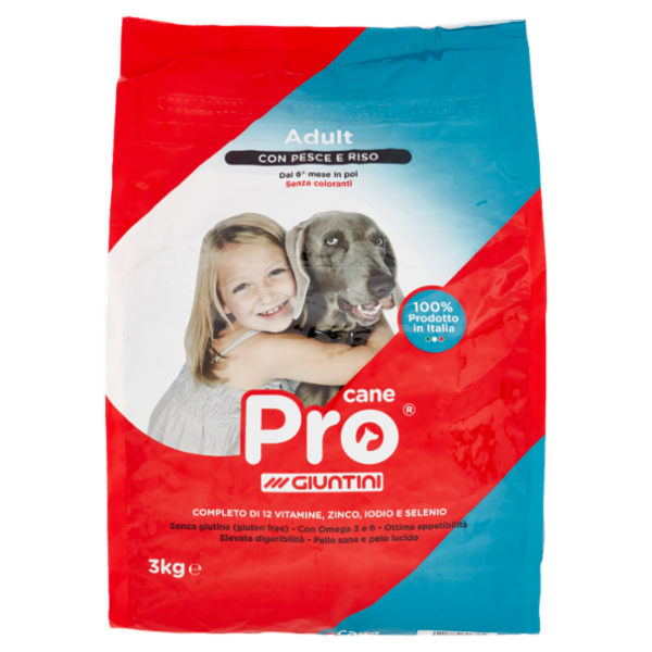 Giuntini Pro cane Adult con Pesce e Riso 3 kg