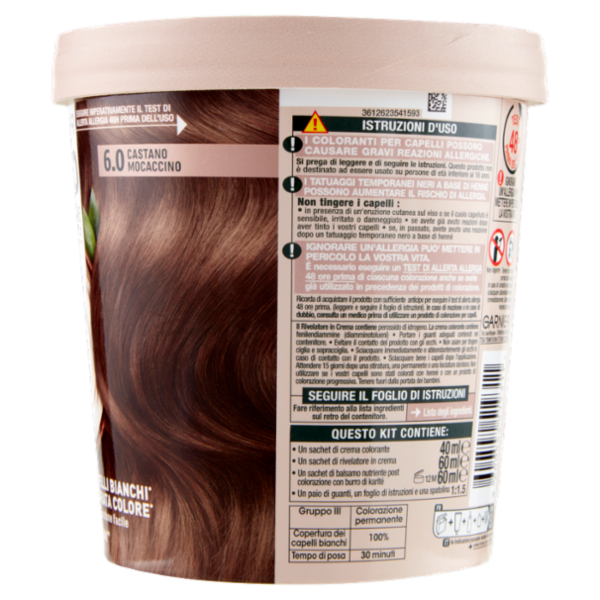 Garnier GOOD 6.0 Castano Mocaccino, colorazione permanente senza ammoniaca, 90% di origine naturale