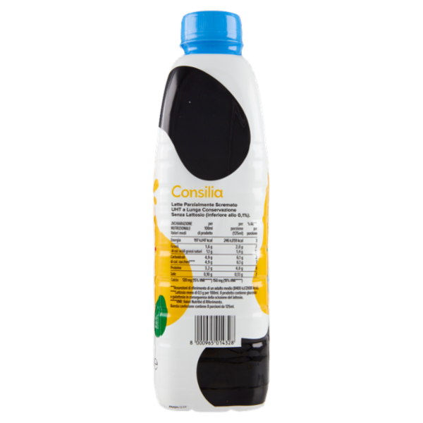 Consilia Latte Uht Parzialmente Scremato Alta Digeribilità senza Lattosio 1 L