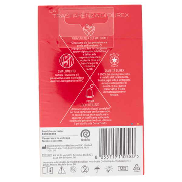 Durex Preservativi Supersottile Vestibilità Regolare, 18 Preservativi