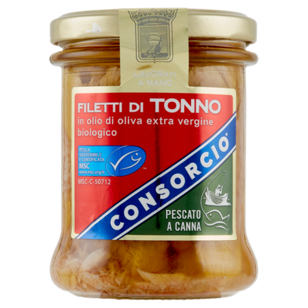 Consorcio Filetti di Tonno in olio di oliva extra vergine biologico 180 g