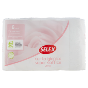 Selex Carta Igienica 2 Veli Super Soffice 6 Rotoli
