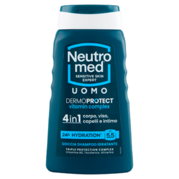 Neutromed Dermoprotect Uomo Vitamin Complex 4in1 Doccia Shampoo Idratante 250 Ml