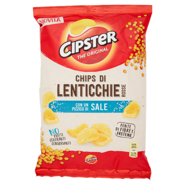 Cipster The Original Chips di Lenticchie Rosse al Sale - 80g