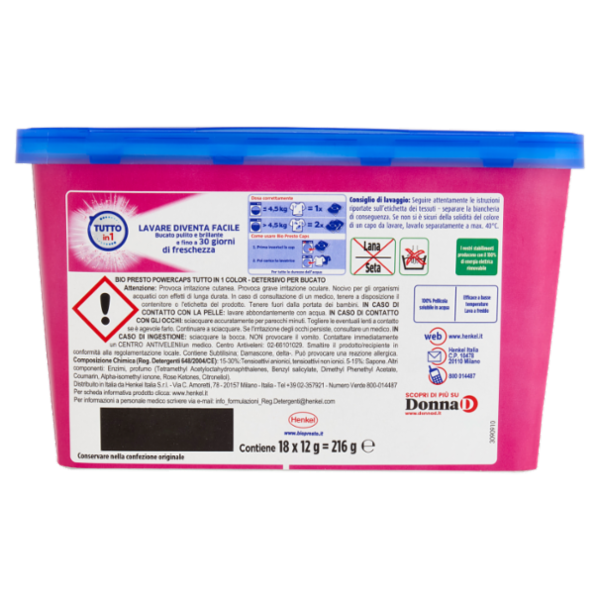 BIO PRESTO Power Caps Color 18pz (216g)