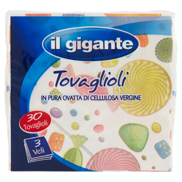 IL GIGANTE Tovaglioli decorati 3 veli 30 pz