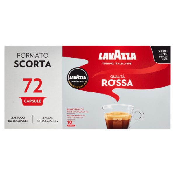 Lavazza A Modo Mio Qualità Rossa 72 capsule 540g