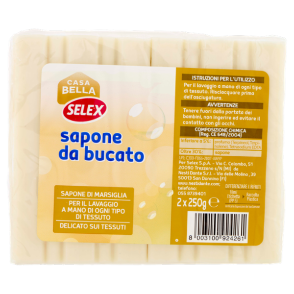 Selex Casa Bella Sapone da Bucato Marsiglia 2x250 g