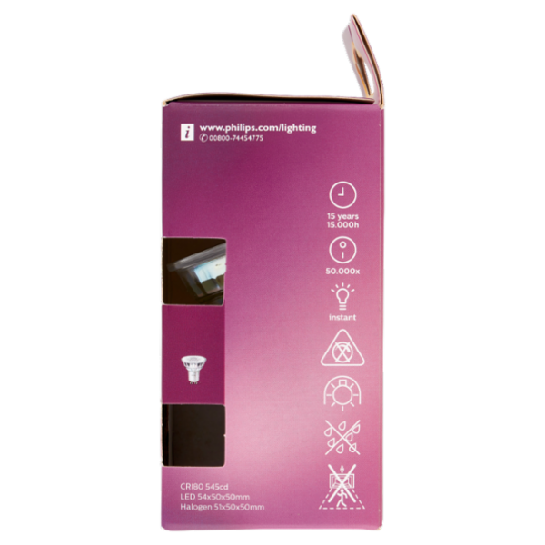 Philips Led faretto in vetro 35W GU10 2700K GU10