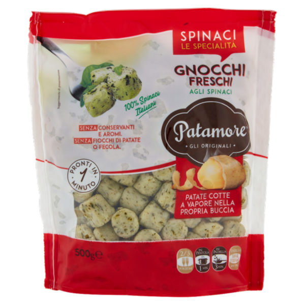Patamore Le Specialità Gnocchi Freschi agli Spinaci 500 g