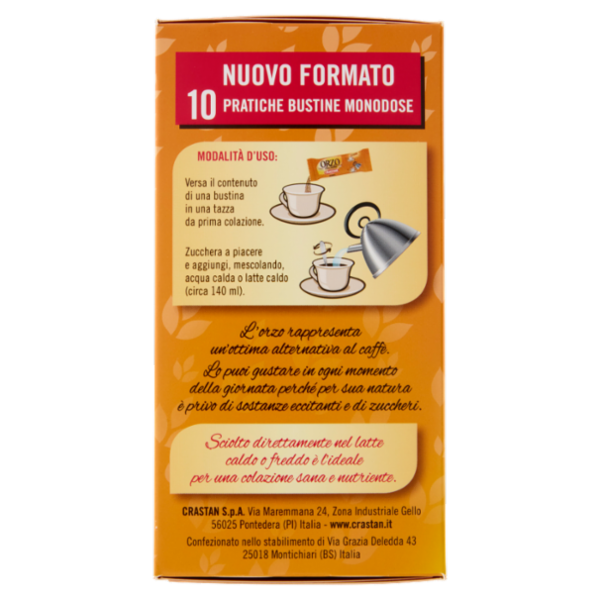 Crastan Orzo Italiano Solubile Bustine 10 x 3,5 g