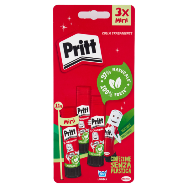 PRITT Colla Trasparente Mini 3 x 11 g