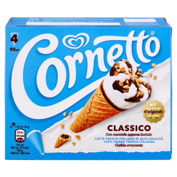 Cornetto Algida Classico 4 Gelati 240 g