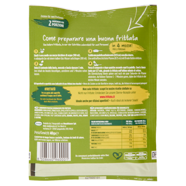 Synapsis Frittatù con Spinaci e Zucchine! 40 g
