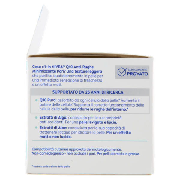 Nivea Q10 Anti-Rughe Minimizzante Pori Crema Giorno Extra Leggera SPF 15 Pelle Mista 50 ml