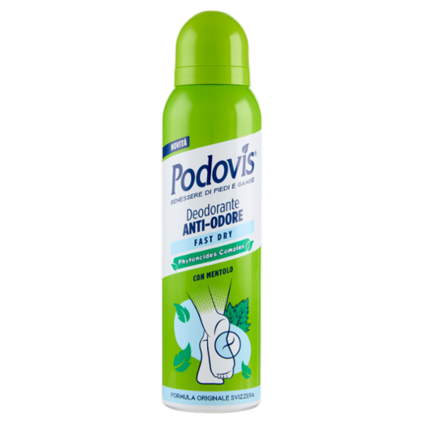 Podovis Deodorante Anti-Odore Fast Dry con Mentolo 150 ml