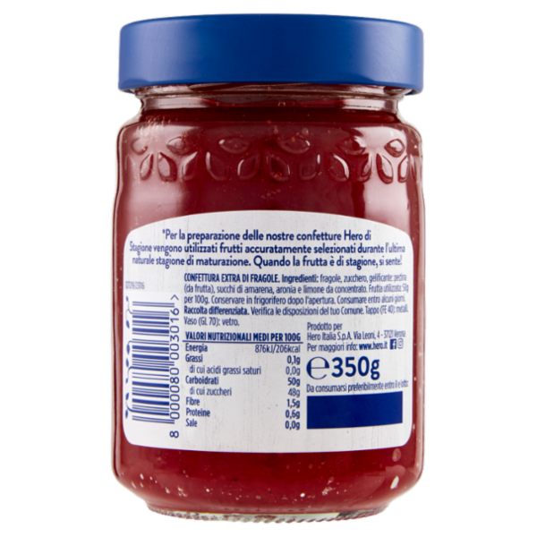 Hero di Stagione Fragole Confettura Extra 350 g
