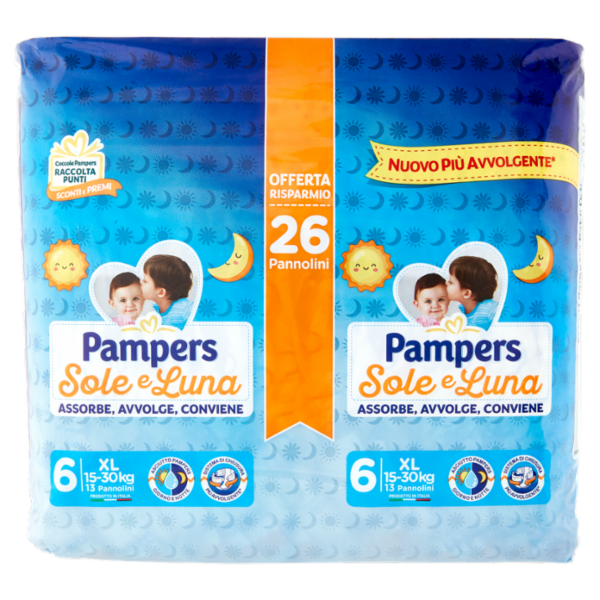 Pampers Sole e Luna XL 26 pz