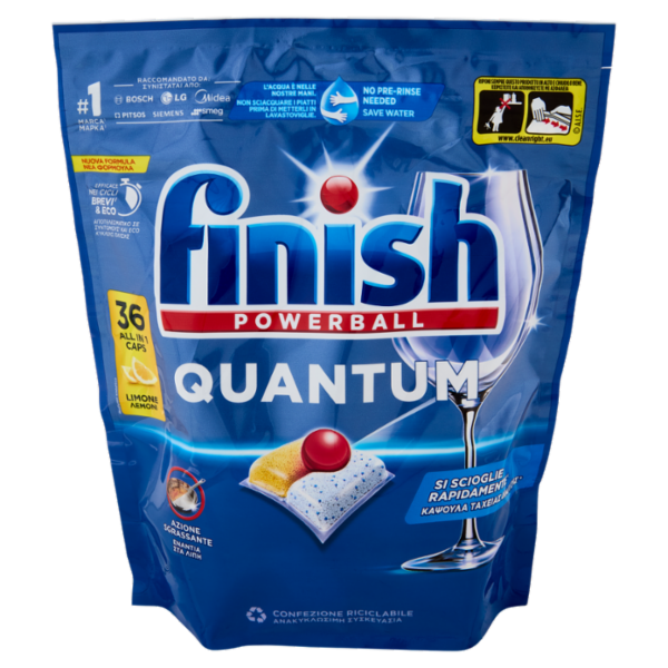 Finish Quantum Limone pastiglie lavastoviglie 36 lavaggi 374,4 g