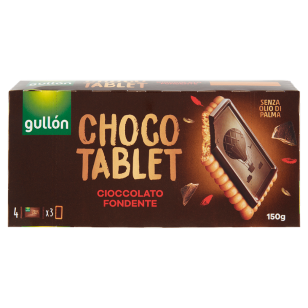 Gullón Choco Tablet Cioccolato Fondente 4 x 37,5 g