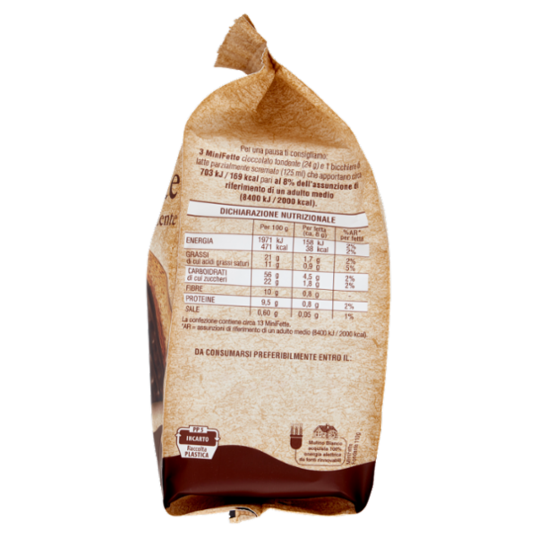 Mulino Bianco Mini Fette con Cioccolato fondente 110g