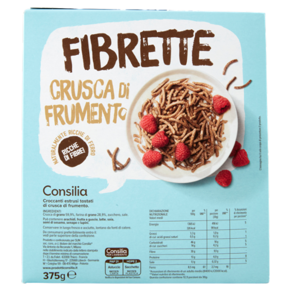 Consilia Fibrette Crusca di Frumento 375 g