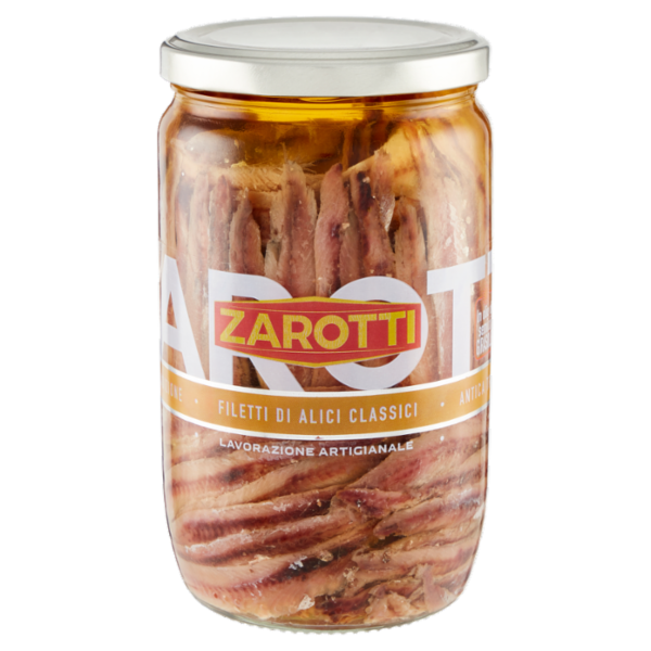 Zarotti Filetti di Alici Classici in olio di semi di Girasole 720 g