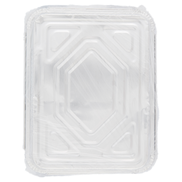 Selex Contenitore in Alluminio con Coperchio 22x17x3,5 cm 6 pezzi