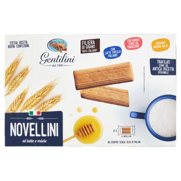 Gentilini Novellini al latte e miele 8 x 60 g