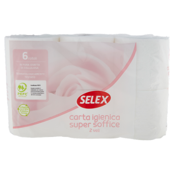 Selex Carta Igienica 2 Veli Super Soffice 6 Rotoli