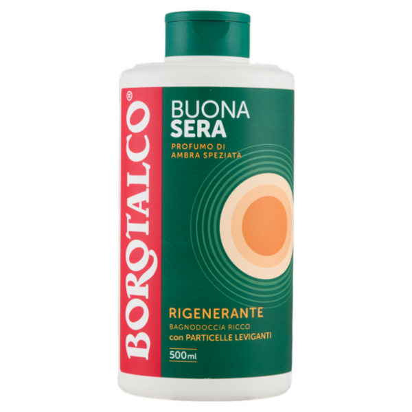 Borotalco Buonasera Profumo di Ambra Speziata Rigenerante Bagnodoccia Ricco 500 ml