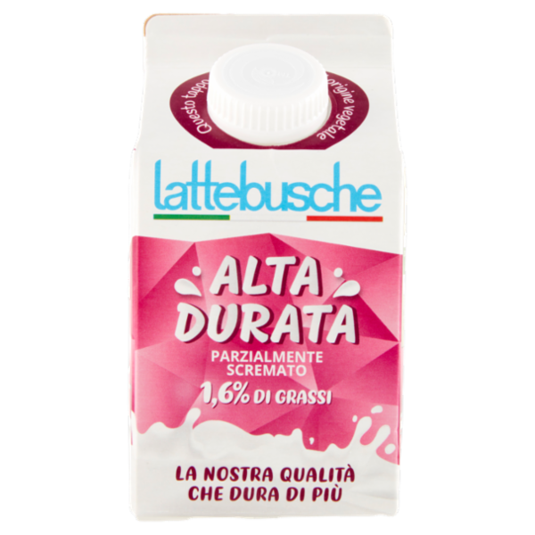lattebusche Alta Durata Parzialmente Scremato 1,6% di Grassi 500 ml