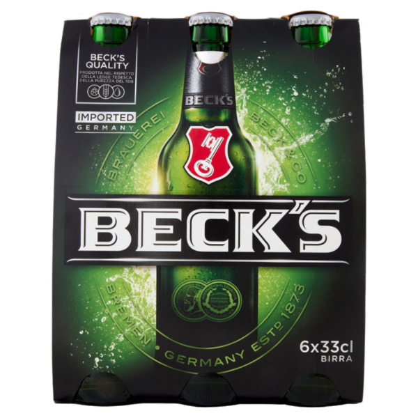 BECK'S Birra pilsner tedesca bottiglia 6x33cl
