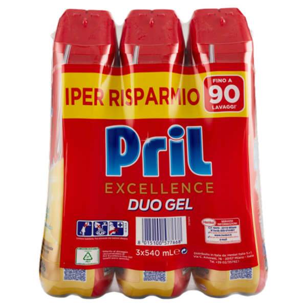 PRIL Excellence Duo Gel Limone 3x540ml
