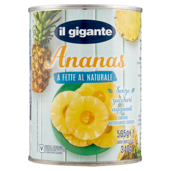 IL GIGANTE Ananas a Fette al Naturale 565 g