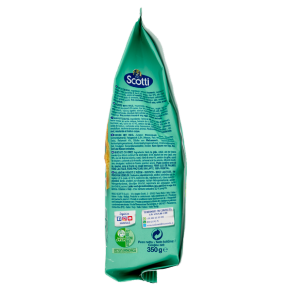 Riso Scotti Si con Riso Senza Lattosio Biscotto Rustico con Riso 350 g