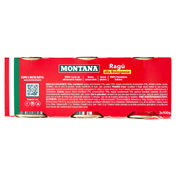 Montana Ragù alla Bolognese 3 x 100 g